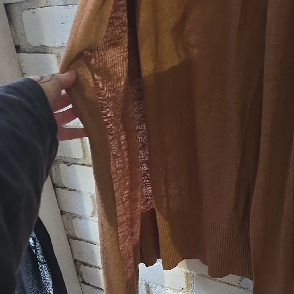 Banana Republic Camel Open-Front Long Cardigan - Picture 4 of 5